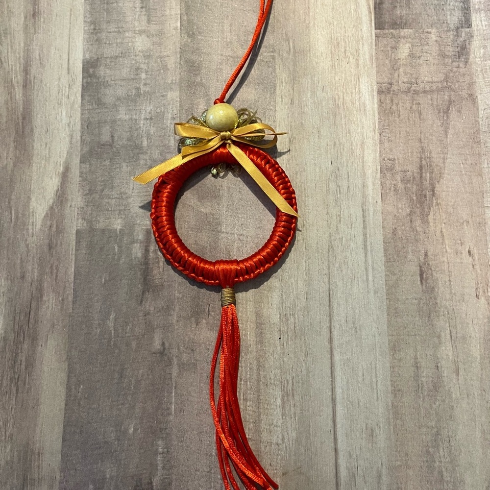 SET OF 4 HANDMADE MACRAME CHRISTMAS ORNAMENTS - Picture 8 of 12